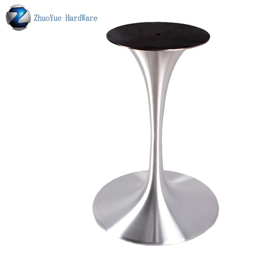 us 450 metal brushed cast aluminum tulip table leg oval trumpet aluminium table base for dining tablefurniture legs aliexpress
