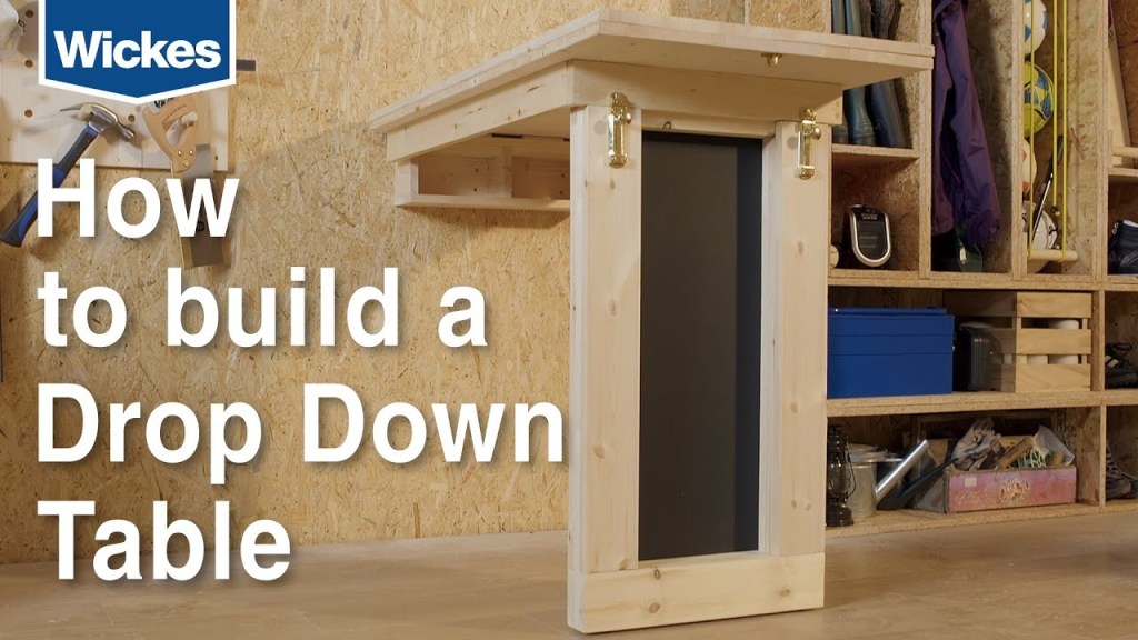 how to build a wall mounted down drop table with wickes