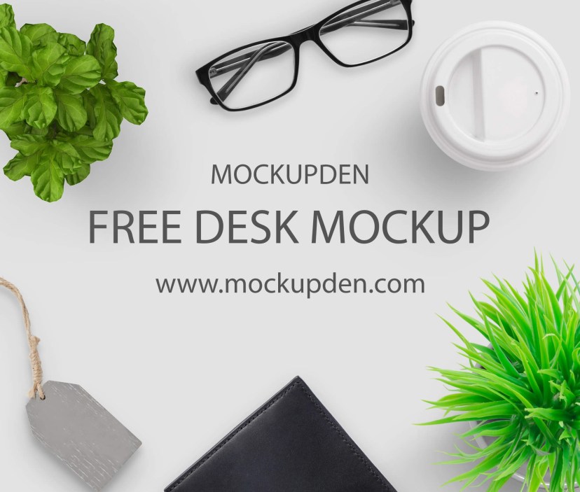 free desk mockup psd template mockup den