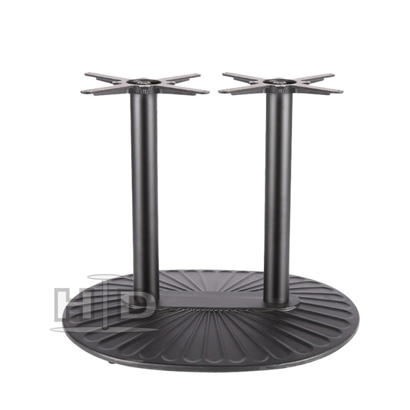 contemporary bottom disc metal dining stone table base