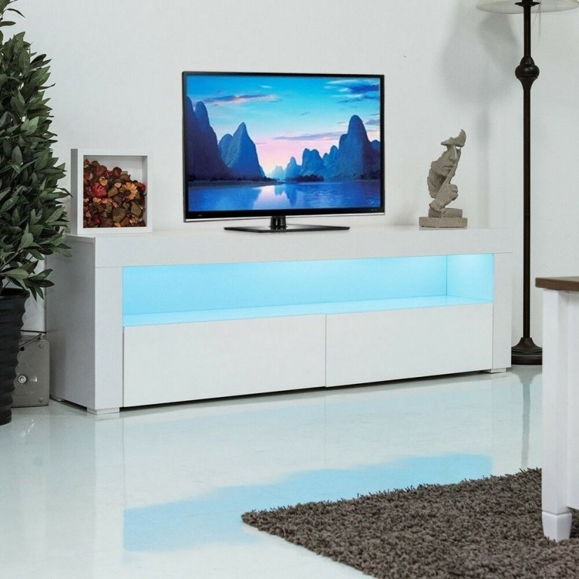 details about high gloss tv stand unit cabinet console