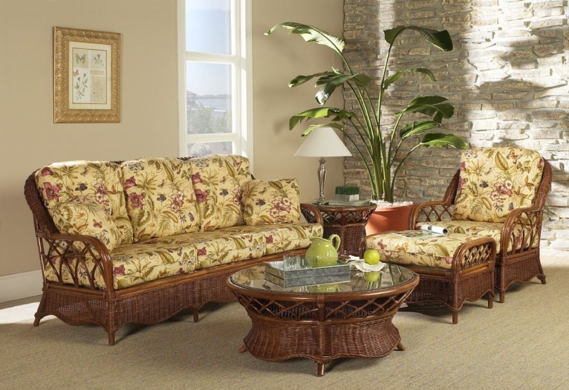 eastwind 5 piece rattan living room set from classic rattan model 9300
