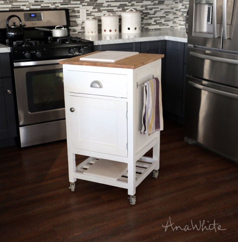 how to small kitchen island prep cart with compost