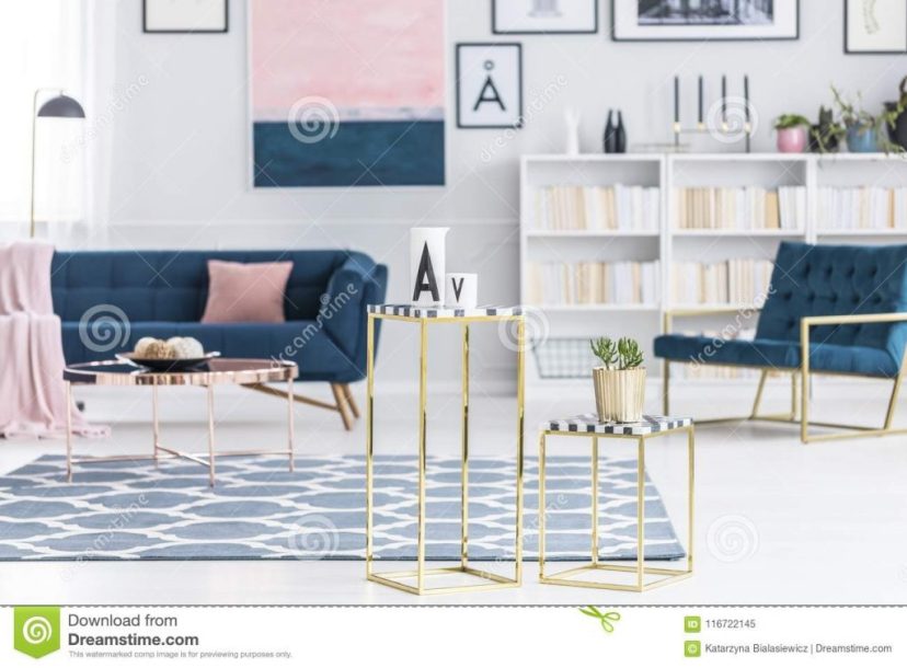 luxurious living room interior stock image image of gold