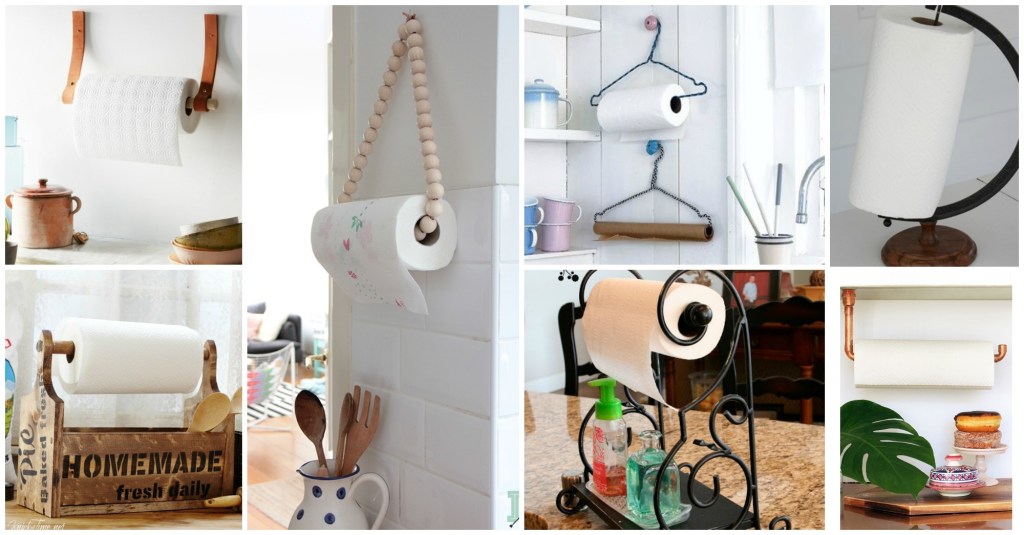 10 fun diy paper towel holders for your kitchen