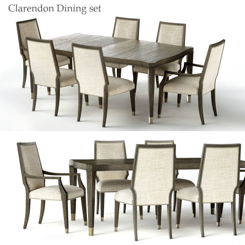 bernhardt clarendon dining set 3d model