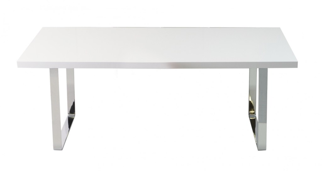bosphorus dining table small chrome white lacquer
