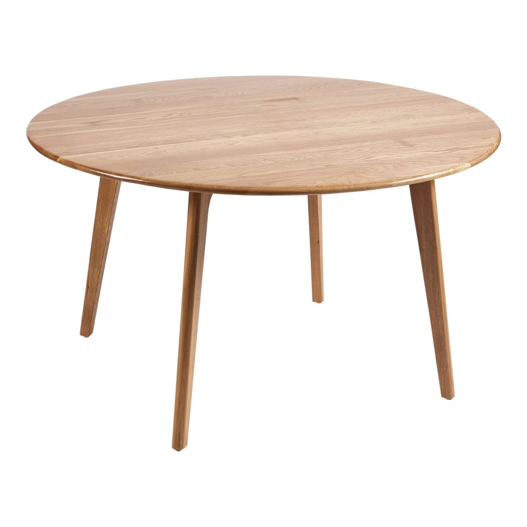 convair oak round dining table