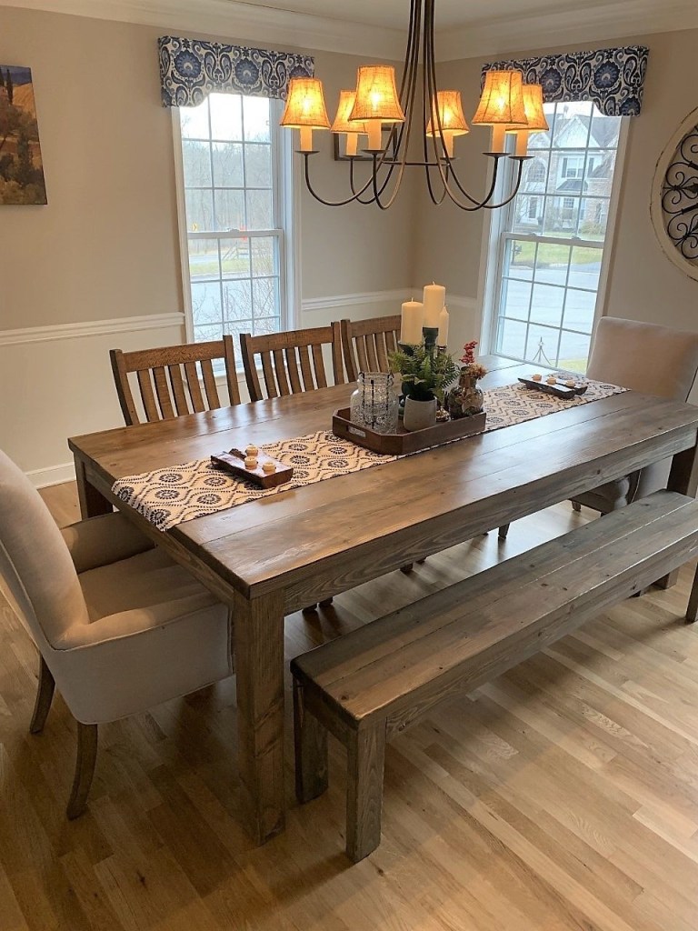 custom made rustic farmhouse dining table and sets jers