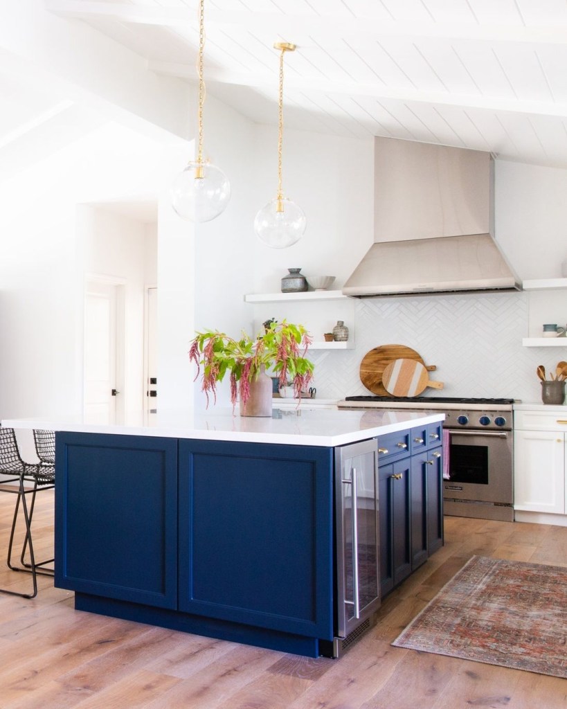 designers guide to paint colors blue kitchen island navy