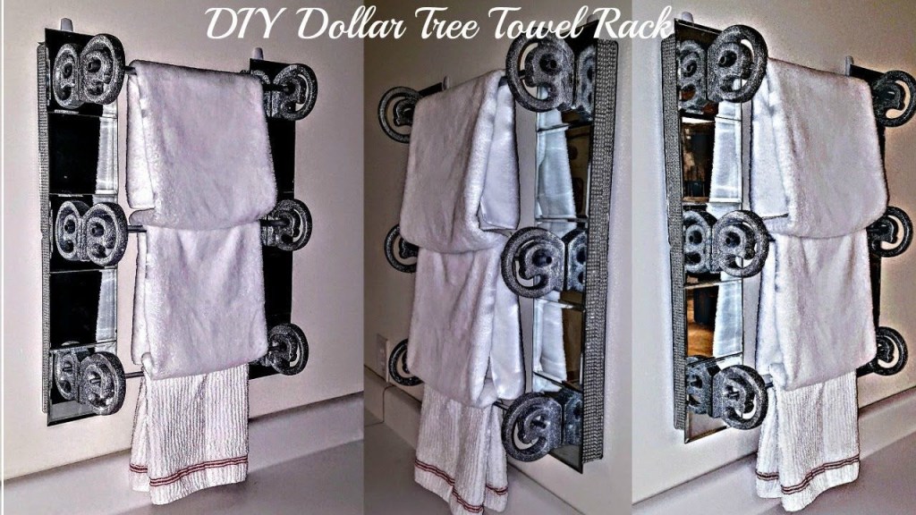 diy dollar tree home decor towel rack bathroom or kitchen