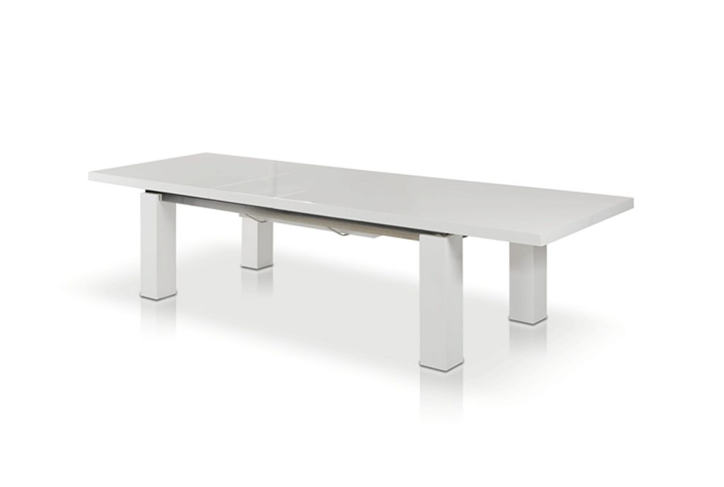 maxi modern white lacquer dining table