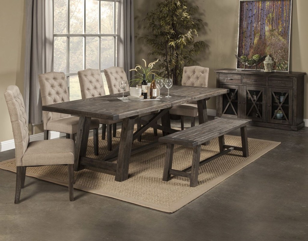 newberry dining table with 4 chairs bench farmhouse
