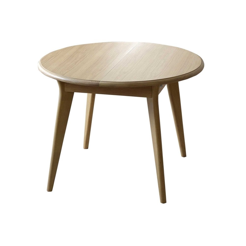 winsor stockholm small round extending oak dining table