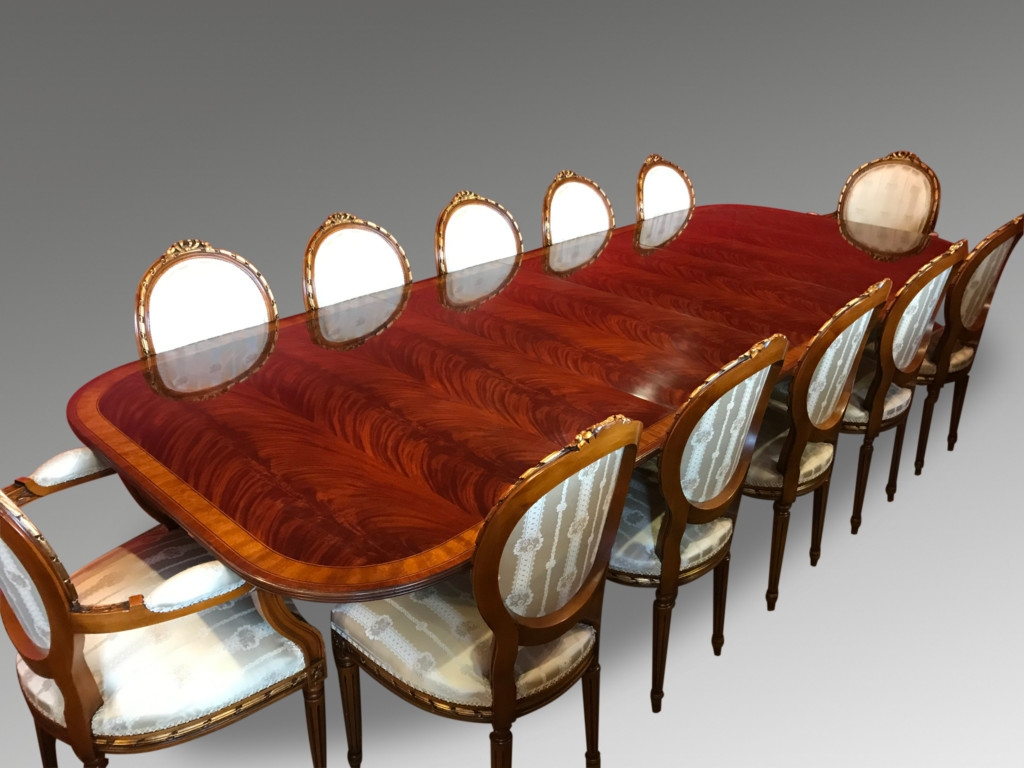 102 ft grand regency style flame mahogany dining table