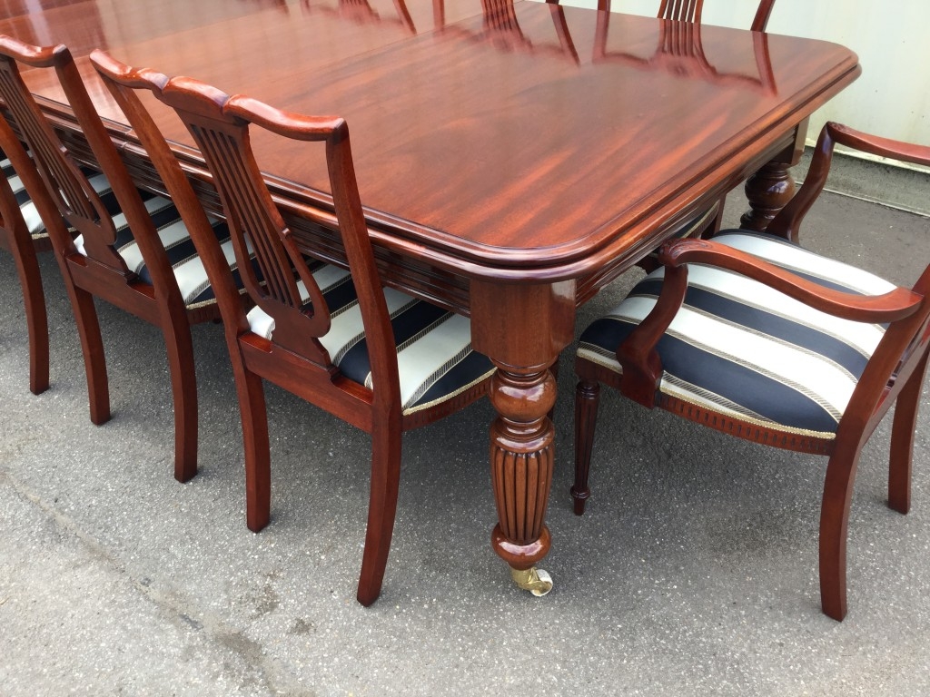 125ft grand regency style cuban mahogany dining table