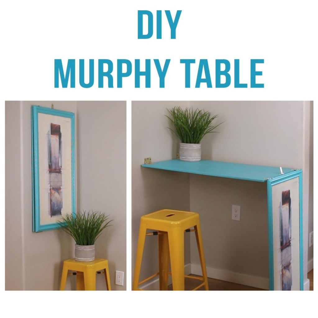 double score a diy murphy table that turns into wall art