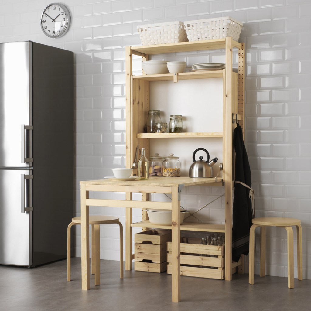 new to ikea the cool foldable table every small kitchen needs