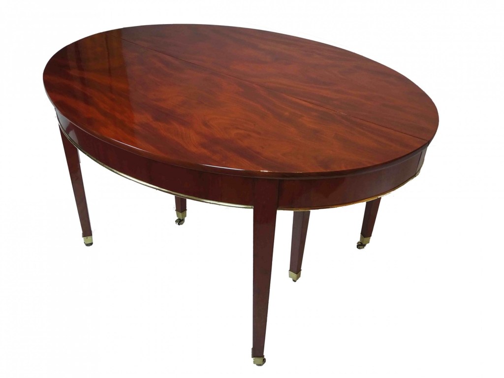 oval mahogany dining table directoire consulate period