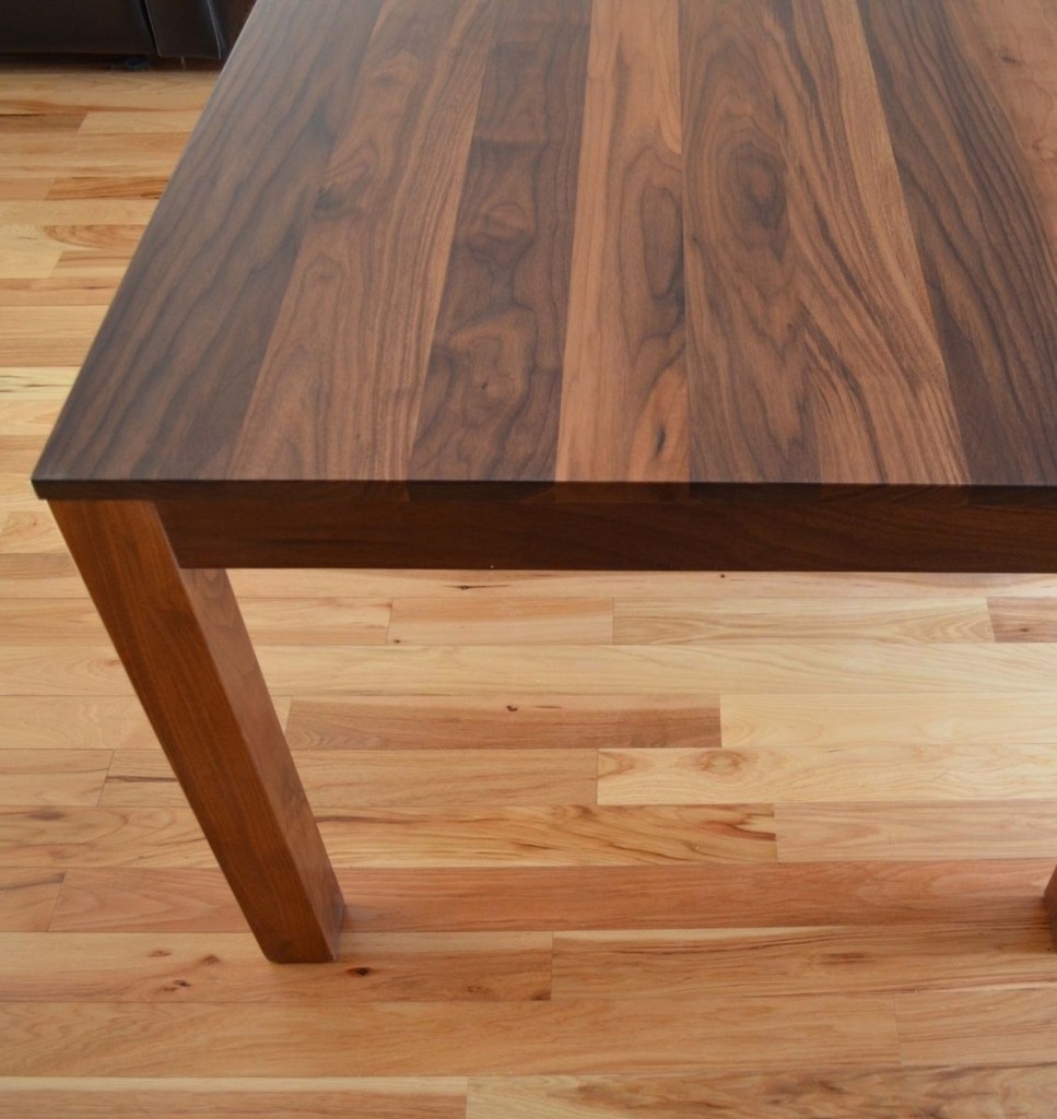 solid walnut dining table