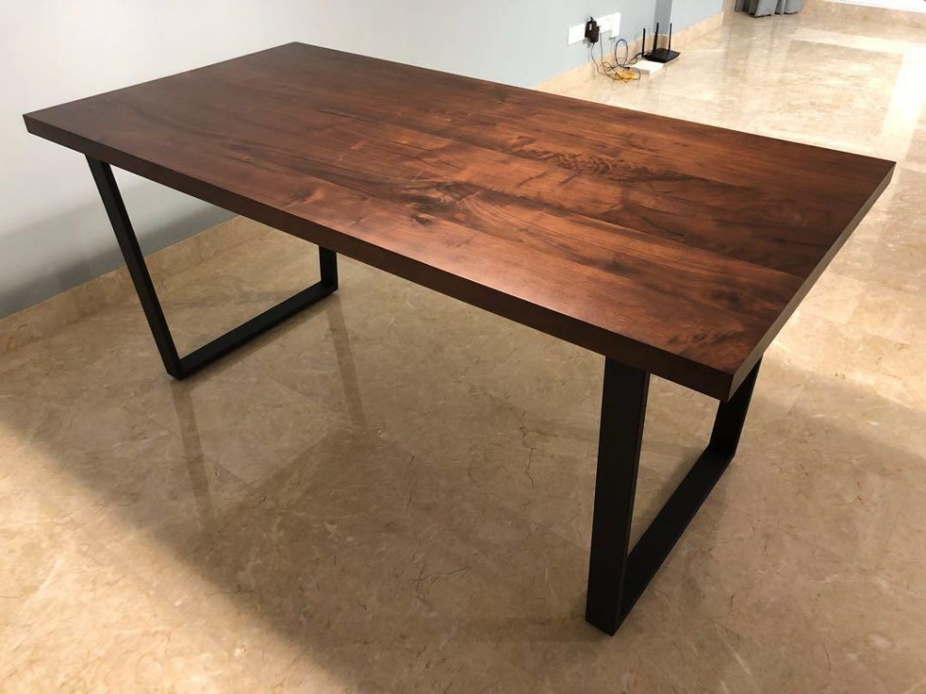 solid wood american black walnut dining table 4 6 pax
