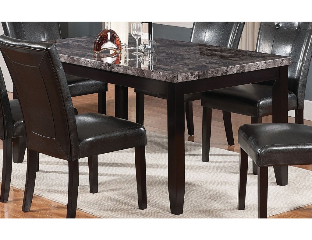 tahoe faux marble dining table tahoeg tb the brick