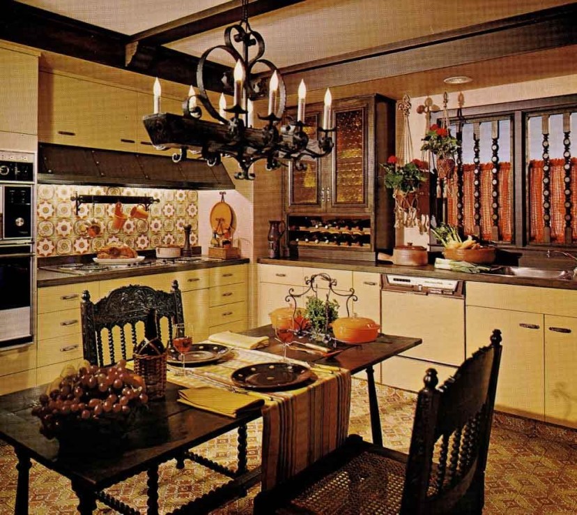 1970s kitchen design one harvest gold kitchen decorated