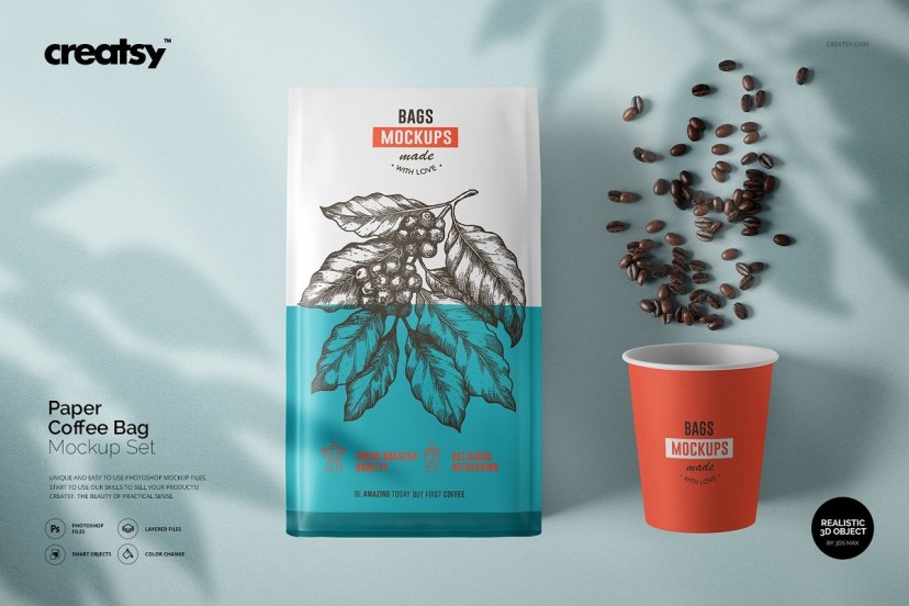 30 coffee branding packaging mockups decolore