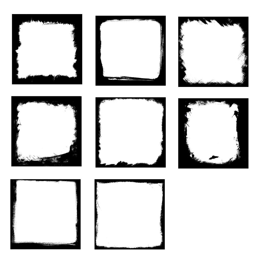 8 square grunge frame psd png transparent onlygfx