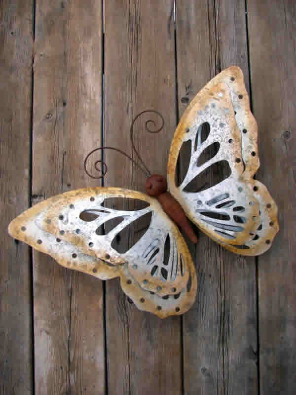 butterfly galvanized metal wall decor mondus distinction