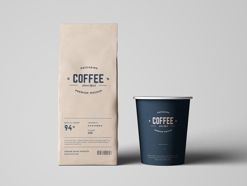 coffee package mockup on behance