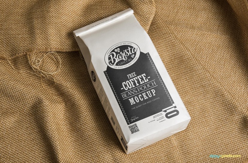 free classic coffee bag mockup zippypixels