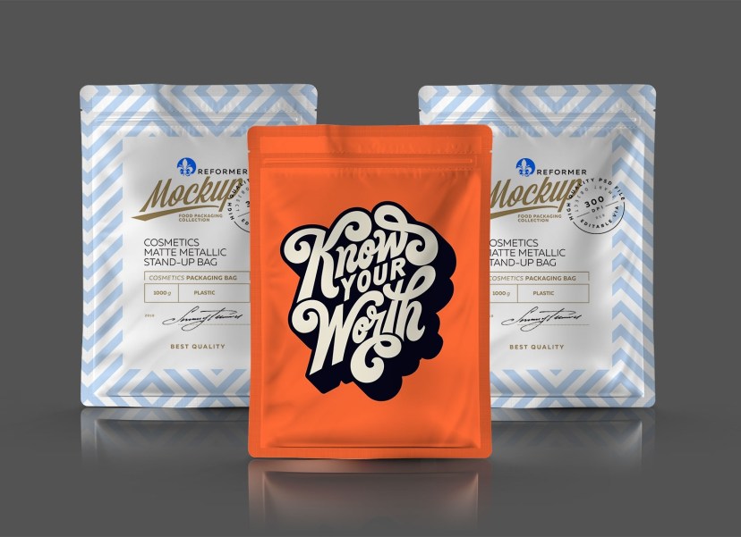 free plastic stand up pouch packaging mockup psd good mockups