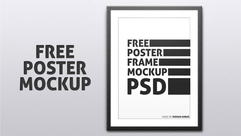 free posterframe mockup psd download