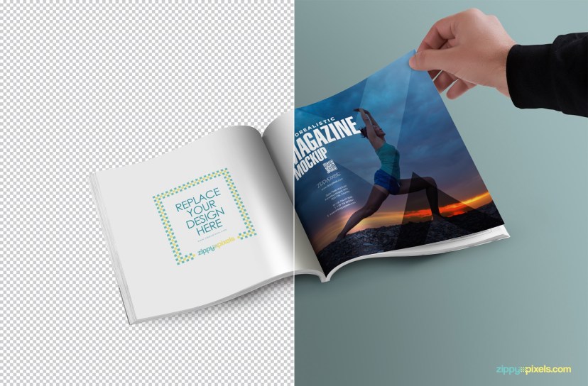 free psd magazine mockup zippypixels