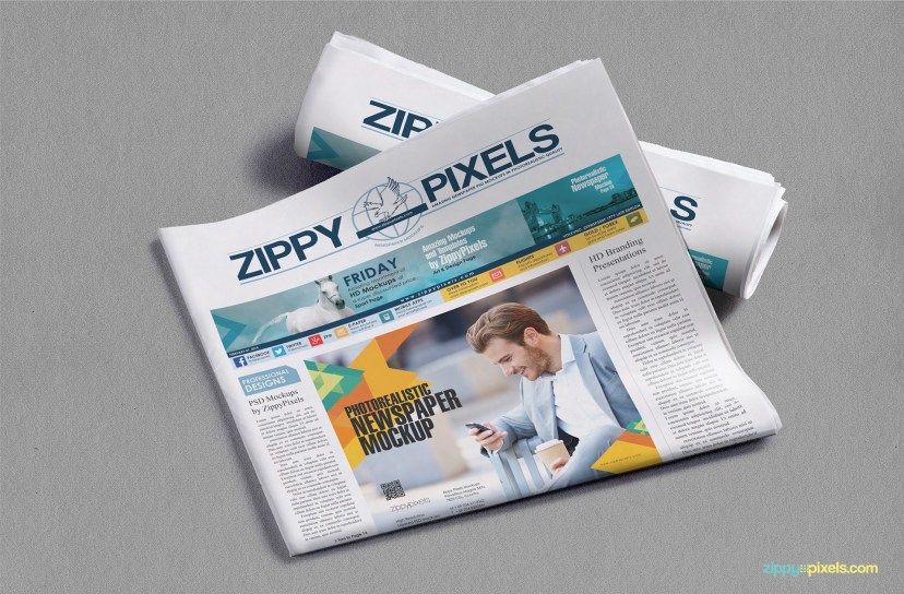 newspaper mockups free psd download zippypixels