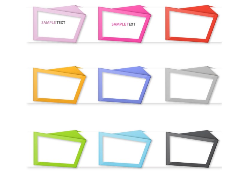 paquete psd de origami frame pinceles de photoshop gratis