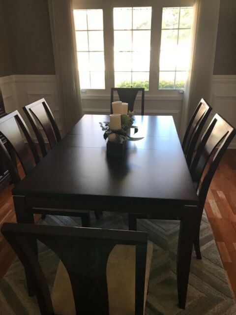 raymour and flanigan dining room set table 6 chairs and