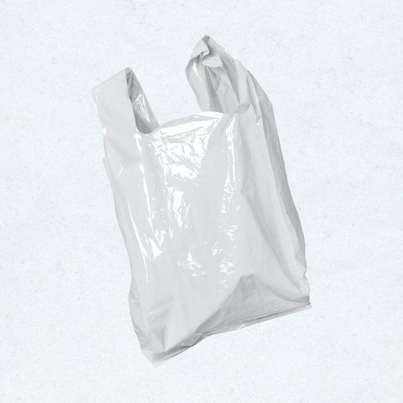 shiny white plastic bag mockup free image rawpixel