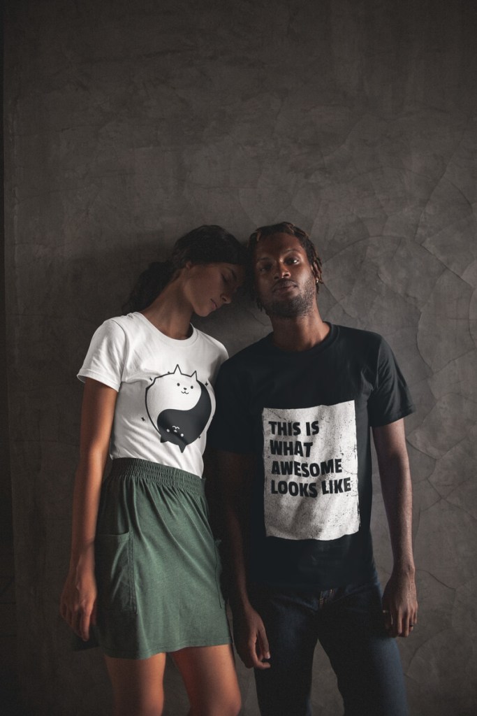 t shirt mockups featuring interracial couples groups