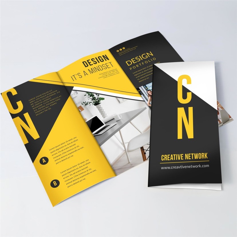 tri fold brochure printing free print templates and design
